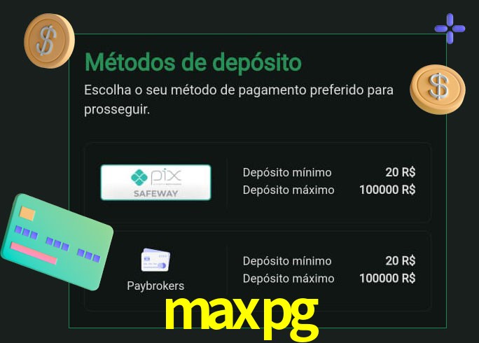 O cassino maxpg oferece uma grande variedade de métodos de pagamento